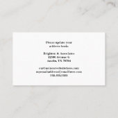 We hebben kantoren verhuisd zwart wit verhuizen visitekaartje (Achterkant)