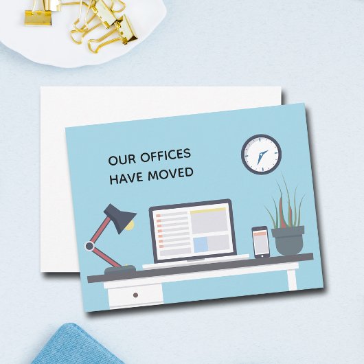 We hebben kantoren verplaatst Modern Business Addr Aankondiging