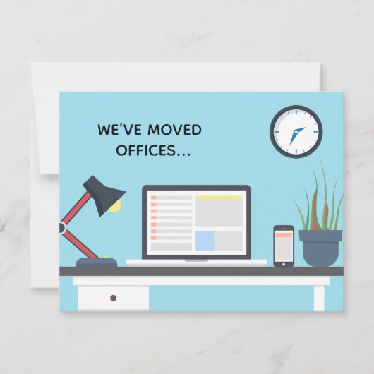 We hebben kantoren verplaatst Modern Business Addr Aankondiging (Voorkant)