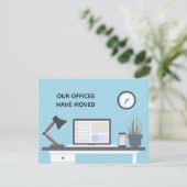 We hebben kantoren verplaatst Modern Business Addr Aankondiging (Staand voorkant)