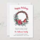 We hebben kerst Kaart kardinaal krans verplaatst (Voorkant)