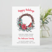 We hebben kerst Kaart kardinaal krans verplaatst (Staand voorkant)