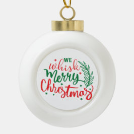 We hebben kerst met kerst keramische bal ornament