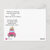 We hebben kerstauto verplaatst briefkaart (Achterkant)