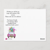 We hebben kerstauto verplaatst briefkaart (Achterkant)