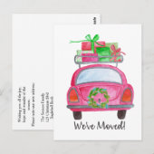 We hebben kerstauto verplaatst briefkaart (Voorkant / Achterkant)