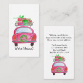 We hebben kerstauto verplaatst informatiekaartje (Voorkant / Achterkant)