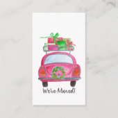 We hebben kerstauto verplaatst informatiekaartje (Voorkant)