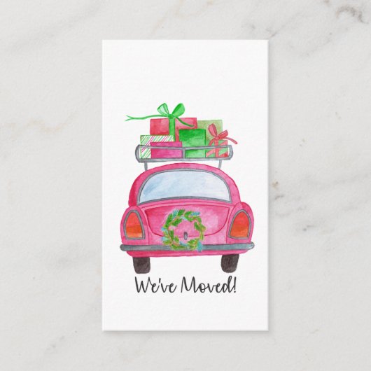 We hebben kerstauto verplaatst informatiekaartje (Voorkant)