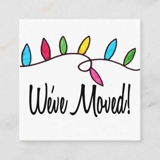 We hebben kerstboomverlichting verplaatst informatiekaartje (Voorkant)