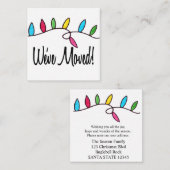 We hebben kerstboomverlichting verplaatst informatiekaartje (Voorkant / Achterkant)