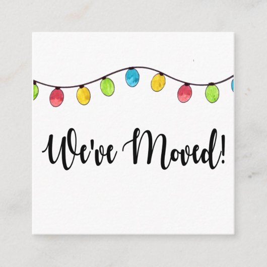 We hebben kerstboomverlichting verplaatst informatiekaartje (Voorkant)