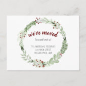 We hebben kerstfeestdag verplaatst aankondigingskaart (Voorkant)