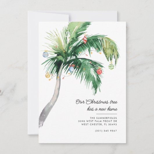 We hebben kerstfeestdag verplaatst naar palmboom aankondiging (Voorkant)