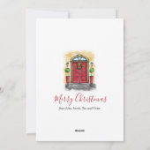 We hebben kerstfeestdag voor deur gezet. feestdagenkaart (Achterkant)