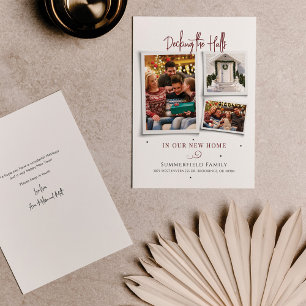 We hebben kerstfoto's voor familie verplaatst feestdagenkaart