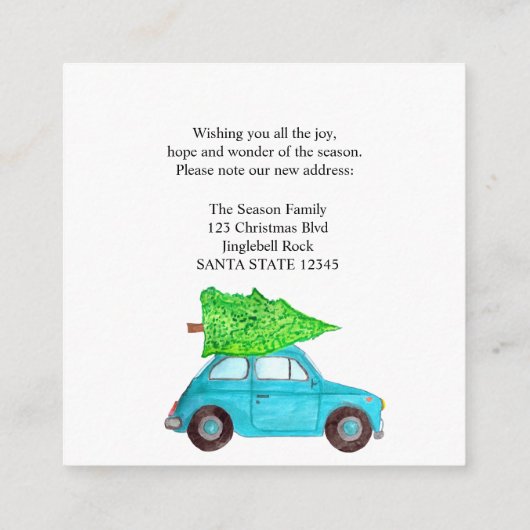 We hebben Kerstmis Classic verhuisd Informatiekaartje (Achterkant)