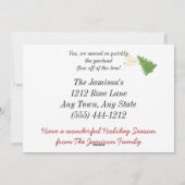 We hebben Kerstmis verandering van adres verplaats Feestdagenkaart (Achterkant)