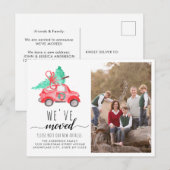 We Hebben Kerstmis Verhuisd Auto Foto Vakantie Ver Aankondigingskaart (Voorkant / Achterkant)