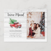 We hebben Kerstmis verhuisd vrachtwagen foto vakan Aankondigingskaart (Voorkant)