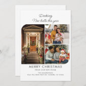 We hebben kerstvakantie verhuisd... versperrende z feestdagenkaart (Voorkant / Achterkant)