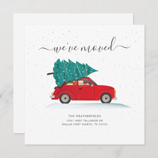 We hebben kerstvakantie verplaatst aankondiging (Voorkant / Achterkant)