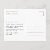 We hebben kerstvakantie verplaatst aankondigingskaart (Achterkant)