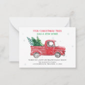 We hebben kerstvakantie verplaatst notitiekaartje (Voorkant)