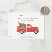 We hebben kerstvakantie verplaatst notitiekaartje (Voorkant / Achterkant in situ)