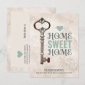 We hebben  Key Damask Adreswijziging verplaatst Aankondigingskaart (Voorkant / Achterkant)