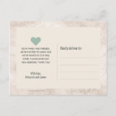 We hebben  Key Damask Adreswijziging verplaatst Aankondigingskaart (Achterkant)