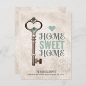 We hebben  Key Damask Adreswijziging verplaatst Aankondigingskaart (Voorkant / Achterkant)