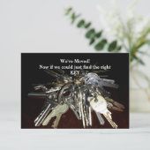 We hebben Keys Humoureus Flat Card verplaatst Bedankkaart (Staand voorkant)