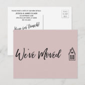 We hebben kleine huis tekening licht stoffig Roos  Briefkaart (Voorkant / Achterkant)