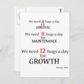 We hebben knuffels nodig… briefkaart (Voorkant / Achterkant)