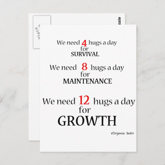 We hebben knuffels nodig… briefkaart (Voorkant / Achterkant)