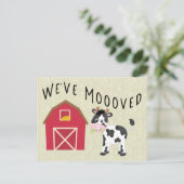 We hebben Koe bespoedigd met Barn Change of Addres Briefkaart (Staand voorkant)
