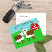 We hebben Koeien en Barn New Address Briefkaart ve