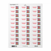 We hebben koninklijke rode bloemen, dubbele deuren etiket (Full Sheet)