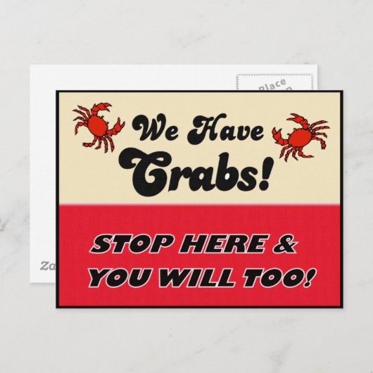 We hebben krabben! briefkaart (Voorkant / Achterkant)