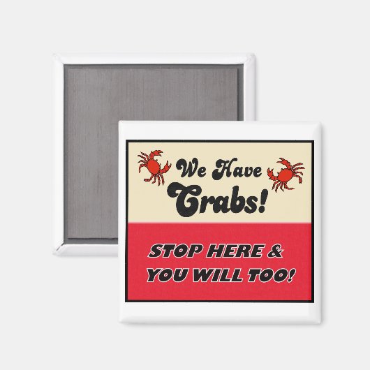 We hebben krabben magneet (Voorkant / Achterkant)