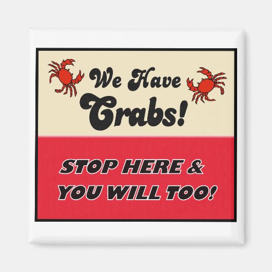 We hebben krabben magneet (Voorkant)