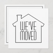 We hebben Kraft Modern New Address Change verhuisd Aankondiging (Voorkant / Achterkant)