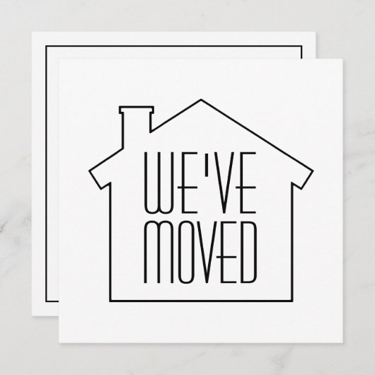 We hebben Kraft Modern New Address Change verhuisd Aankondiging (Voorkant / Achterkant)