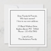 We hebben Kraft Modern New Address Change verhuisd Aankondiging (Achterkant)