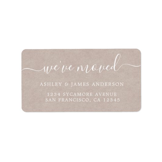 We hebben Kraft Paper New Address Label verplaatst (Voorkant)