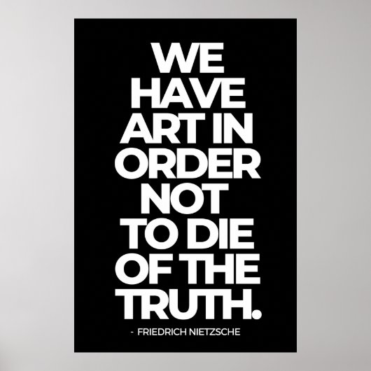 We hebben kunst om niet van de waarheid te sterven poster (Voorkant)