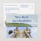 We hebben Lake Boat Mountain Budget Dock Move Aankondigingskaart (Voorkant / Achterkant)