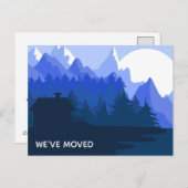 We hebben Lake House Change of Address Moving Aankondigingskaart (Voorkant / Achterkant)