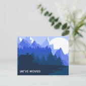 We hebben Lake House Change of Address Moving Aankondigingskaart (Staand voorkant)